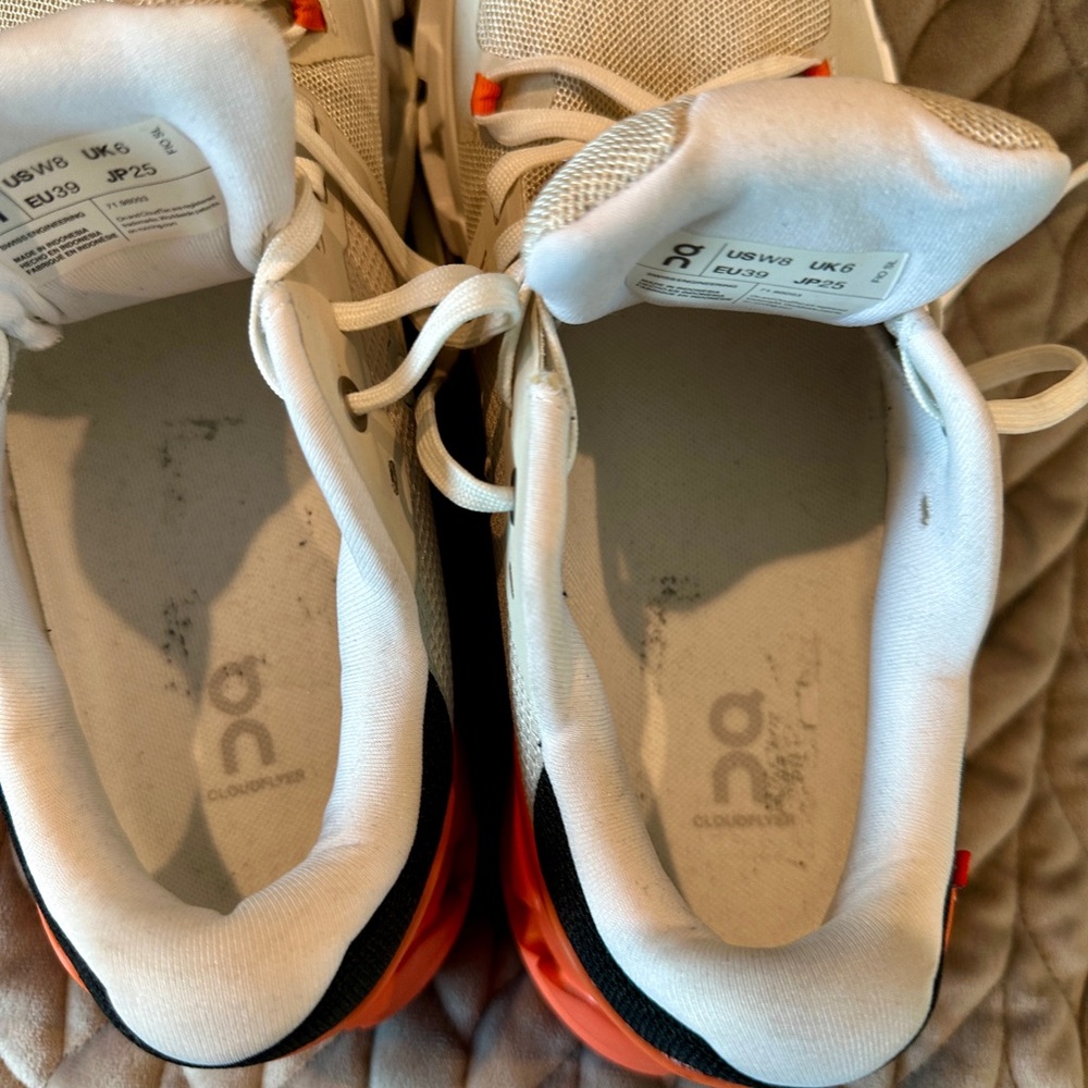 On Running Cloudnova Athletic Shoes in Beige, Red & White - Picture 7 of 7